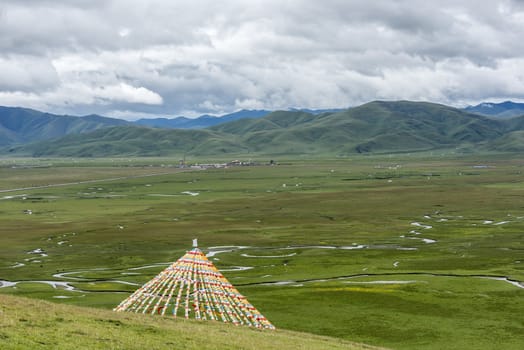 The Awancang Wetland in Gannan, Gansu province. Altitude 3501.