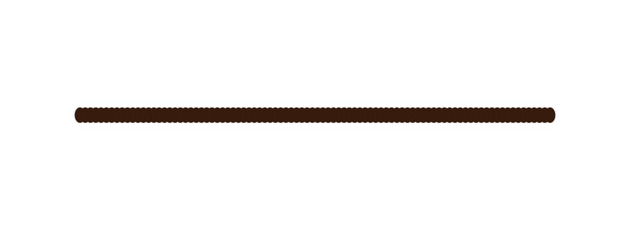 Vector illustration of brown rope over white background