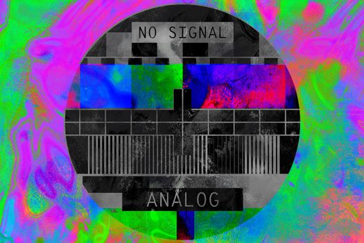 No signal screen jpg. Gradient background with glitch error effect, modern pattern fluid texture. Perfect for web, poster, wallpaper graphic design, footage