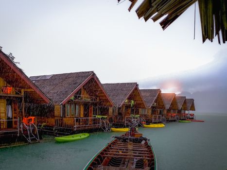 Blue sky green sea home stay and mountain