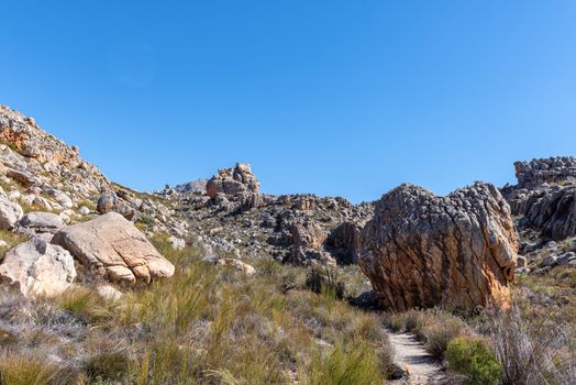 Rock formation on the Bokveldskloof hiking trail to the Maltese Cross near Dwarsrivier in the Cederberg Mountains of the Western Cape Province