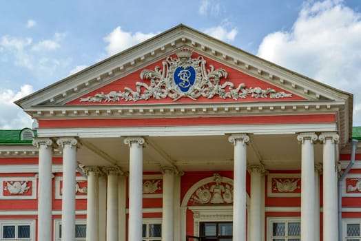 Palace of Count Sheremetev in estate Kuskovo18 century in Moscow, Russia.