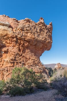 Rock formations at the Stadsaal Caves in the Cederberg Mountains in the Western Cape Province of South Africa