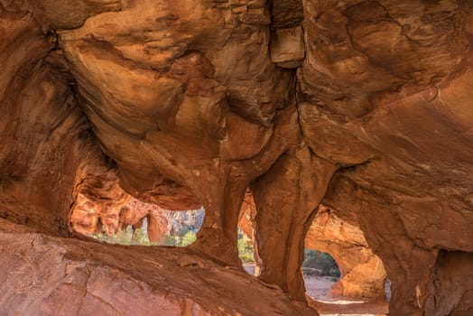 The main Stadsaal Cave in the Cederberg Mountains in the Western Cape Province of South Africa