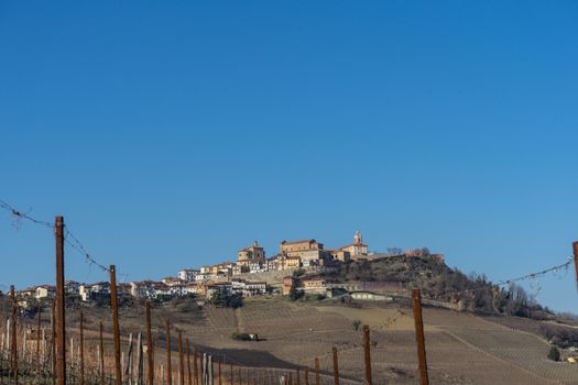 The village of La Morra on a hill of the Langhe, Piedmont - Italy