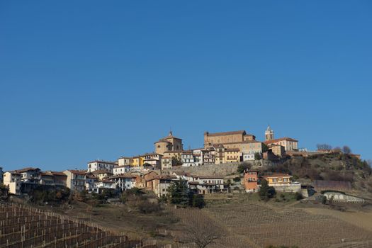 The village of La Morra on a hill of the Langhe, Piedmont - Italy