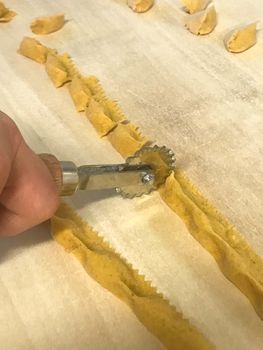 Agnolotti: home made pasta of the Langhe, Piedmont - Italy