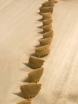 Agnolotti: home made pasta of the Langhe, Piedmont - Italy