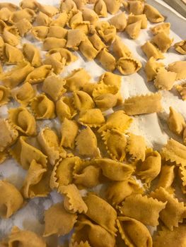 Agnolotti: home made pasta of the Langhe, Piedmont - Italy