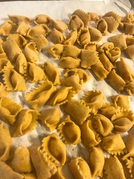 Agnolotti: home made pasta of the Langhe, Piedmont - Italy