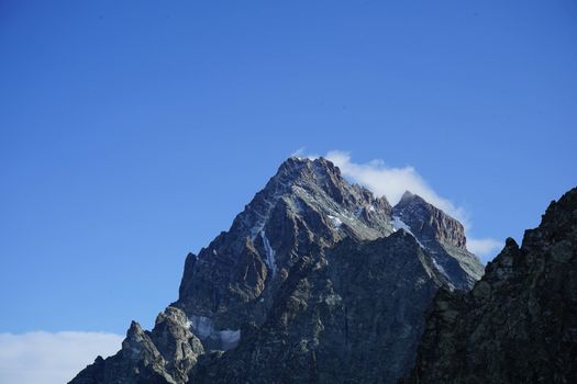 Panoramic view around the mountain Monviso, Piedmont - Italy