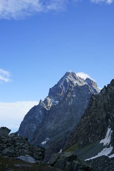 Panoramic view around the mountain Monviso, Piedmont - Italy