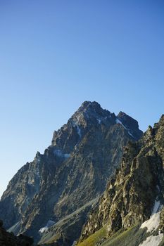 Panoramic view around the mountain Monviso, Piedmont - Italy