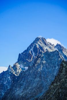 Panoramic view around the mountain Monviso, Piedmont - Italy