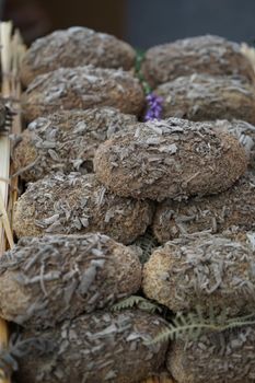 French cheese made with goat's milk and cow