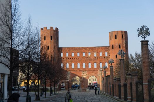 Cityscape of Turin, Italy - Porta Palatina, March 2018
