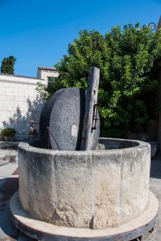 Stone crusher for olives in Sardinia, Italy