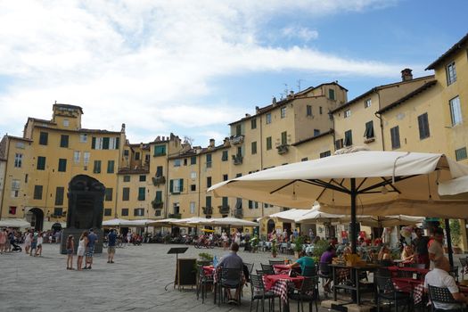 The Amphitheater Square in Lucca, Tuscany - Italy