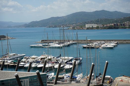 View of the port and city of Sapri, Salerno - Campania