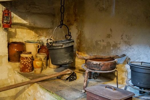 Tools in an old farmer house in Matera