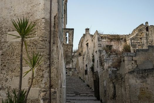 The old side of the town of Matera, Basilicata - Italy