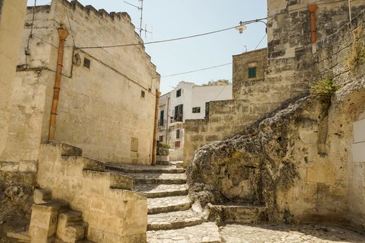 The old side of the town of Matera, Basilicata - Italy