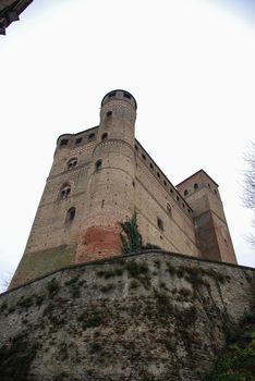 View of the castle of Serralunga of Alba, Piedmont - Italy