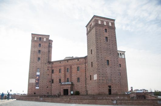 View of Castle Principles of Acaja in Fossano