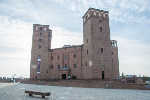 View of Castle Principles of Acaja in Fossano