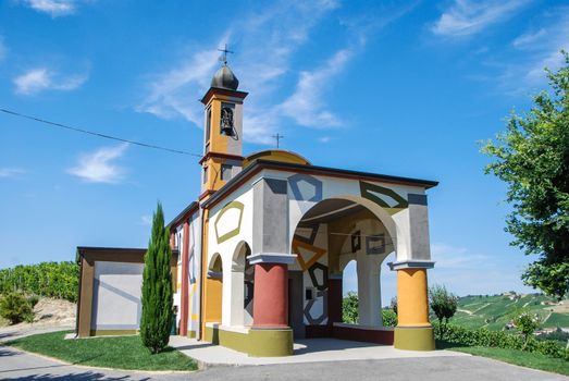 Little Church of Coazzolo Painted by David Tremlett