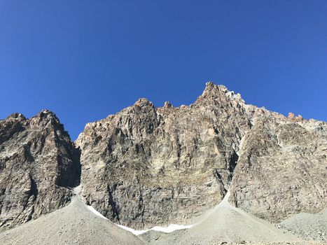 Panoramic view around the mountain Monviso, Piedmont - Italy