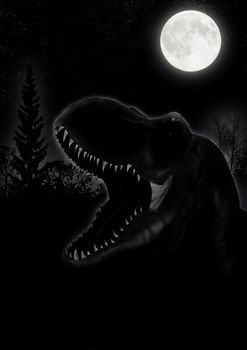 sketch of a dinosaur in  illustartion
