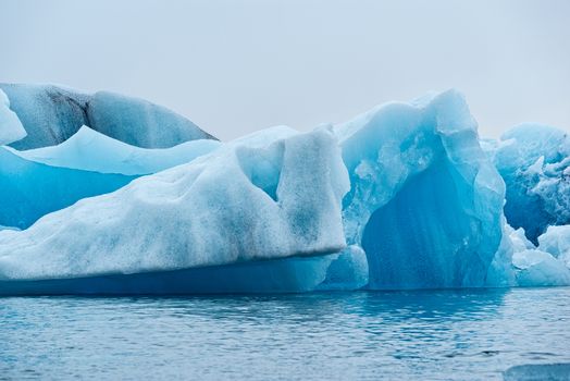 Icebergs in the Jokulsarlon's lake near Vatnajokull glacier, Iceland