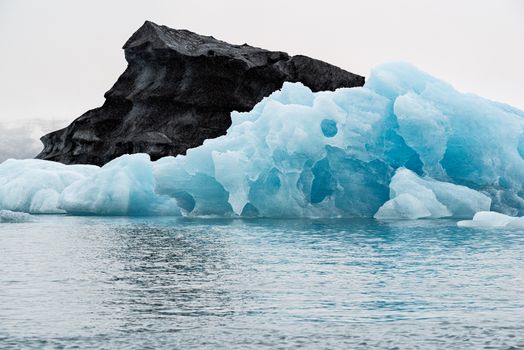 Icebergs in the Jokulsarlon's lake near Vatnajokull glacier, Iceland
