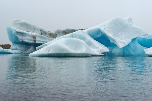 Icebergs in the Jokulsarlon's lake near Vatnajokull glacier, Iceland