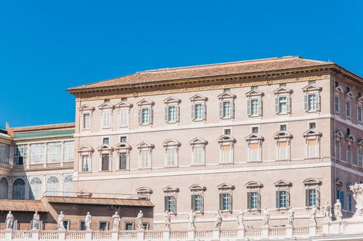 View of St. Peter's Square from Rome to Vatican in Italy