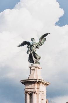 Angel statue in the streets of Rome in Italy