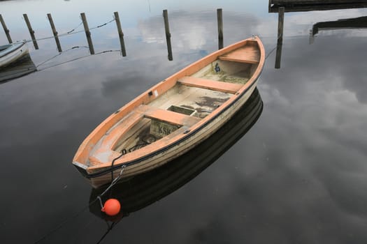 Many boats on the coast in Denmark Scandinavia