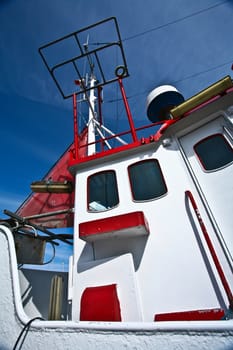 Fishing boat on the coast in Denmark Scandinavia
