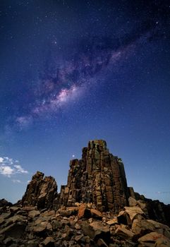 Milky Way stars night sky over Bombo Australia