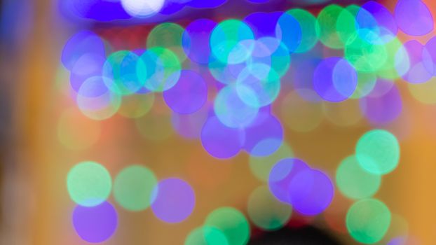 Abstract & Festive background with bokeh defocused lights