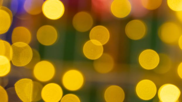 Abstract & Festive background with bokeh defocused lights