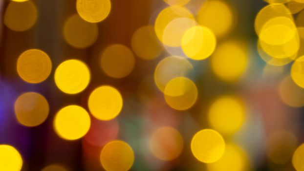 Abstract & Festive background with bokeh defocused lights