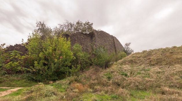 The old wall and the descent to the salt estuary Kuyalnik in Odessa, Ukraine