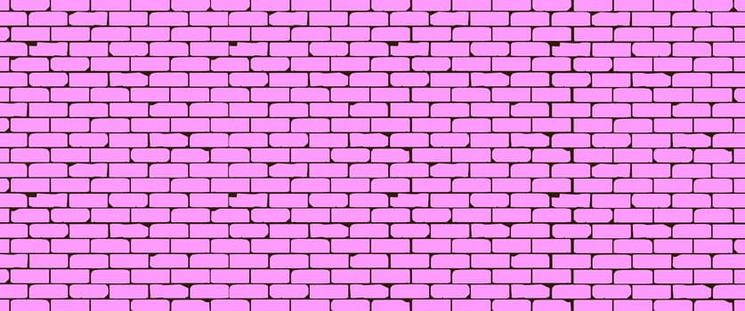 An old pink brick wall as a background