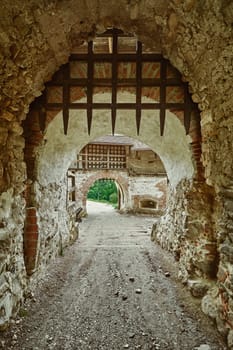 Inside of Rasnov Citadel (Rosenauer Burg) in Transylvania, Romania