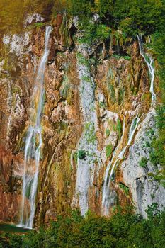 Waterfalls in Plitvice Lakes National Park, Croatia