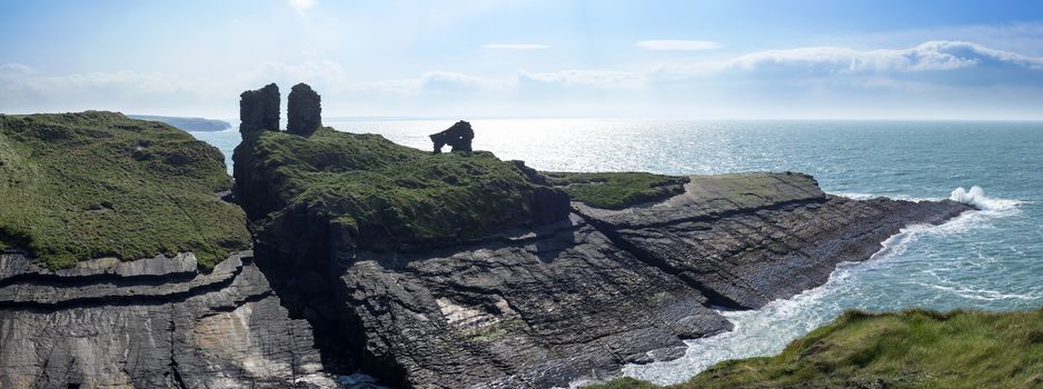 lick castle in county kerry ireland on the wild atlantic way panorama