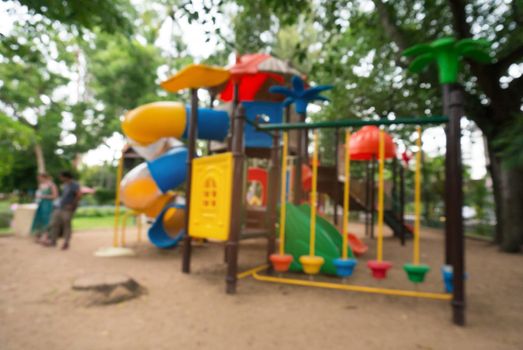 image of blurred outdoor kids park for background usage .