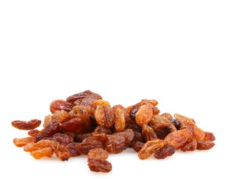 Pile Of Raisins Isolated On White Background